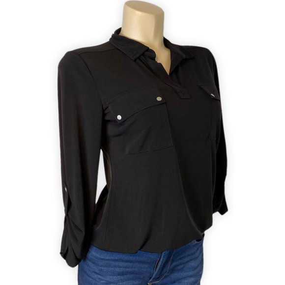 Jones New York Black Blouse. Size S - Picture 8 of 9